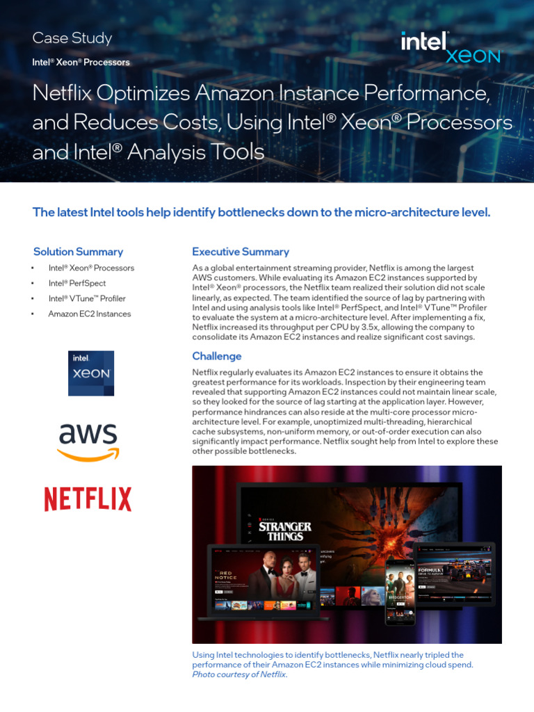 Netflix Boosts EC2 Performance with Intel | PDF | Central Processing ...