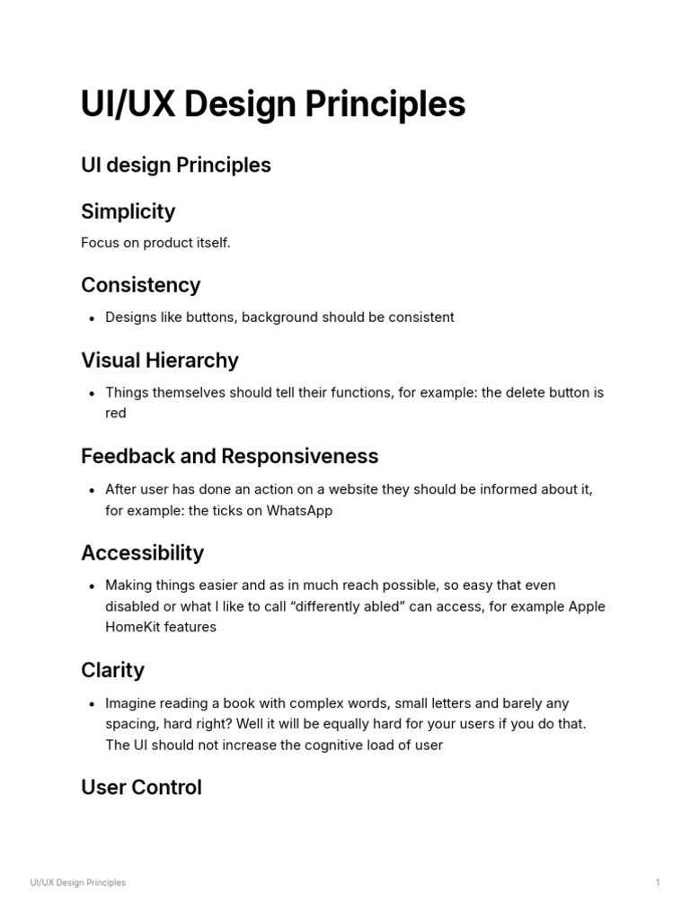 Essential UI/UX Design Principles | PDF | Computing | Human Communication