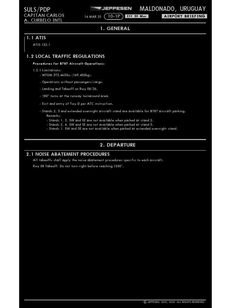 Airport Briefing (Gen, Dep) | PDF