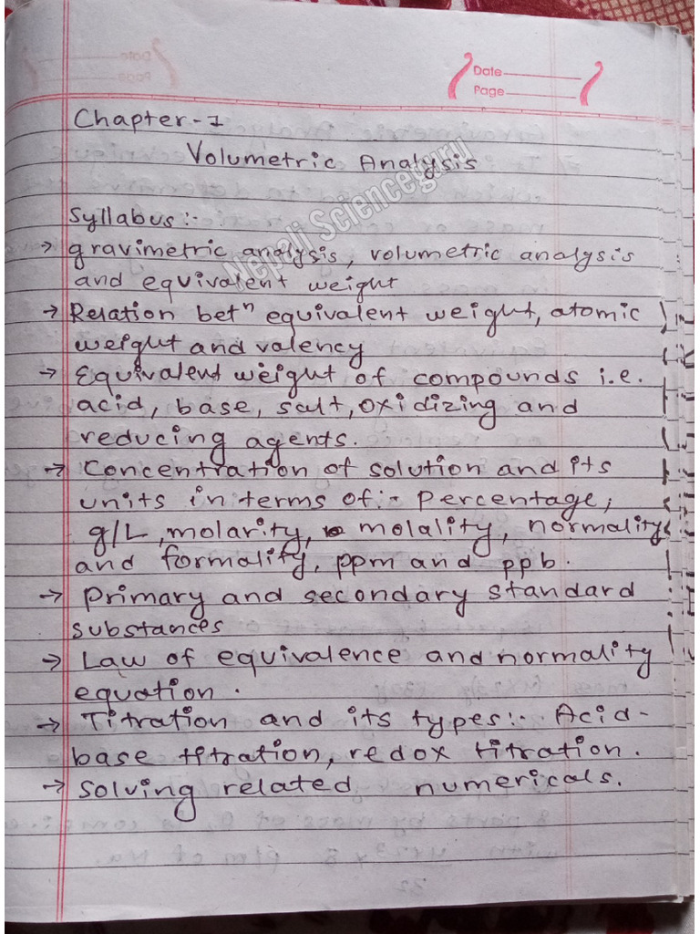 Volumetric Analysis | PDF