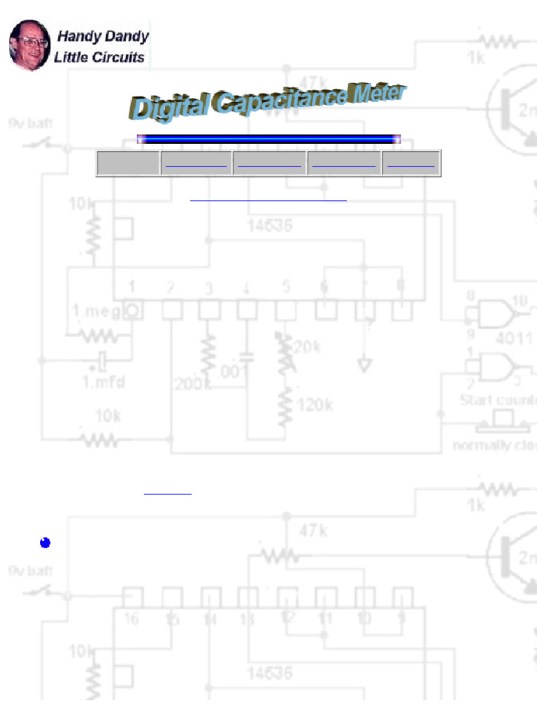 Digital Capacitance Meter Design Guide | PDF | Capacitor | Printed ...
