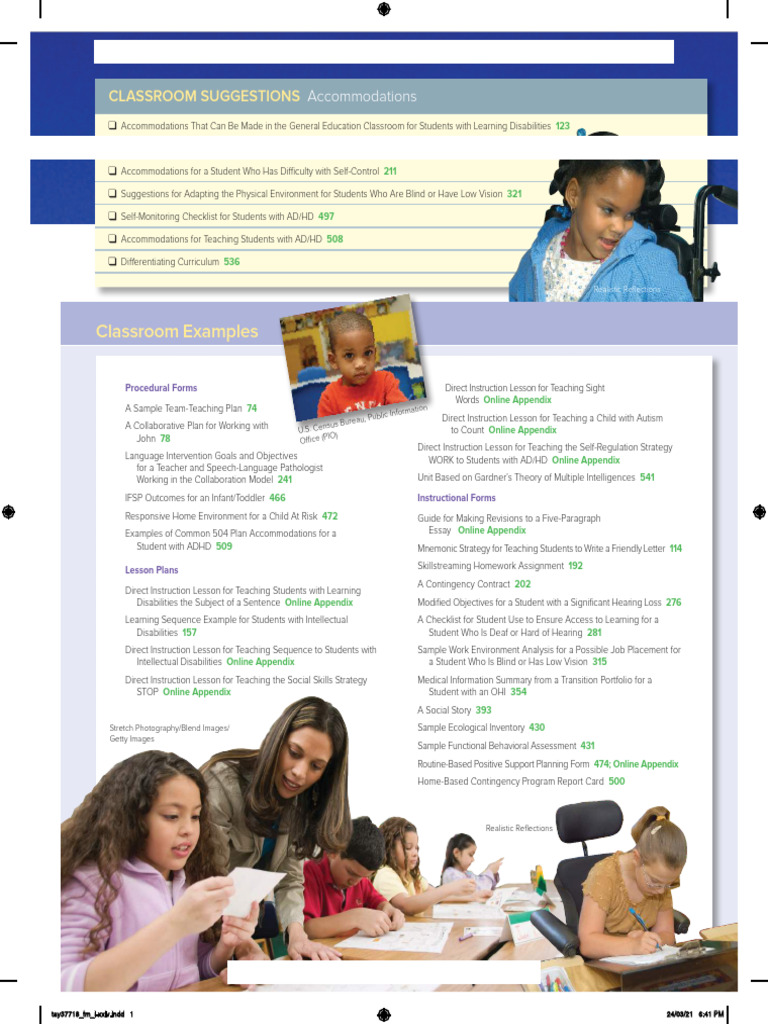 Accommodations for Exceptional Students | PDF | Learning Disability ...
