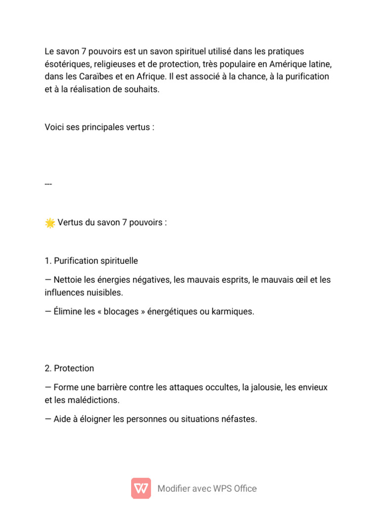Savon Spirituel Au Sel Pour Désenvoutement Et Purification - Neuf