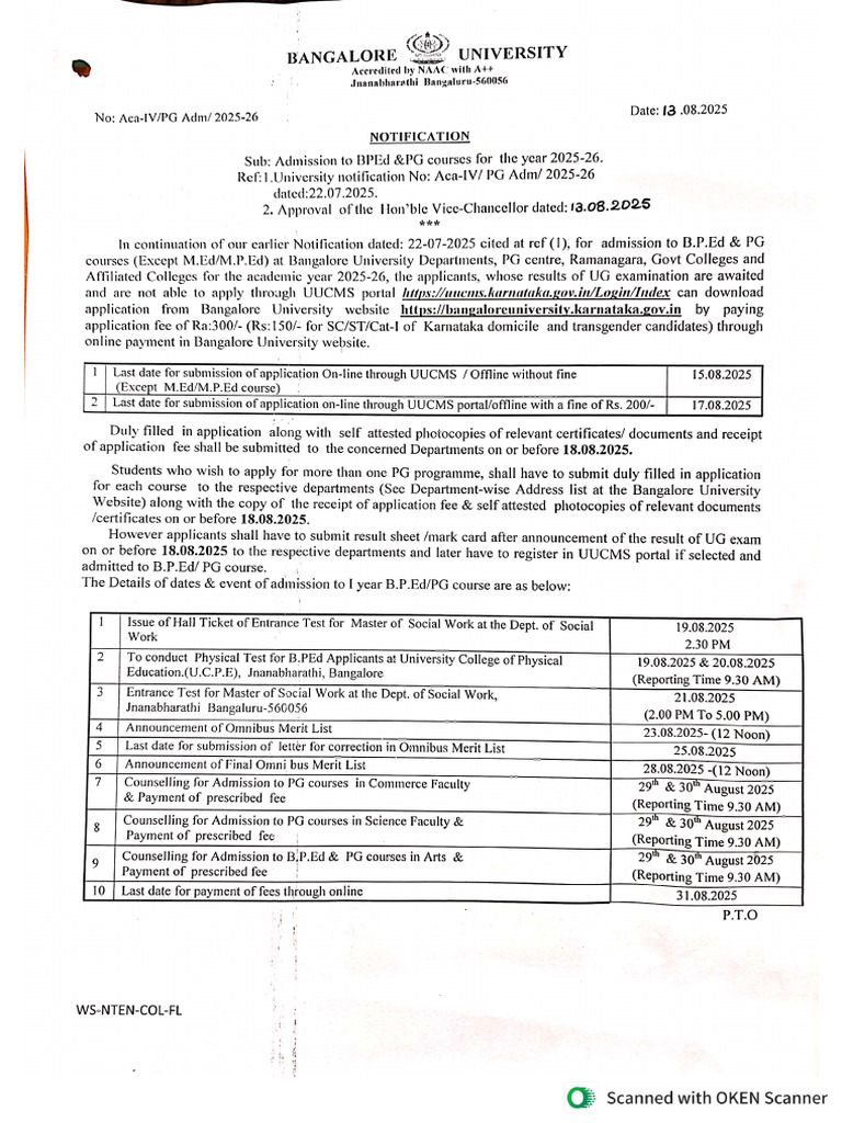 PG Admission | PDF