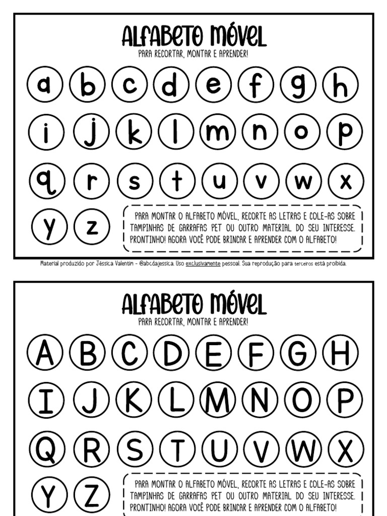 ALFABETO MÓVEL | PDF | Aprendizado