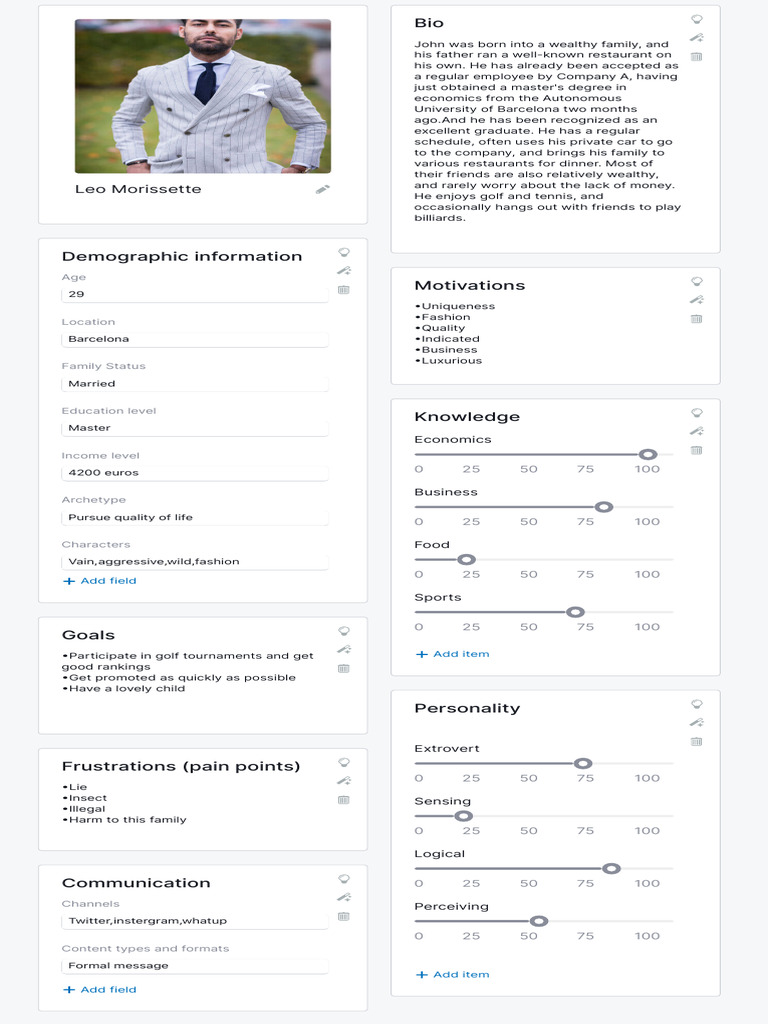 Free Buyer Persona Templates and Builder Semrus | PDF | Psychological ...