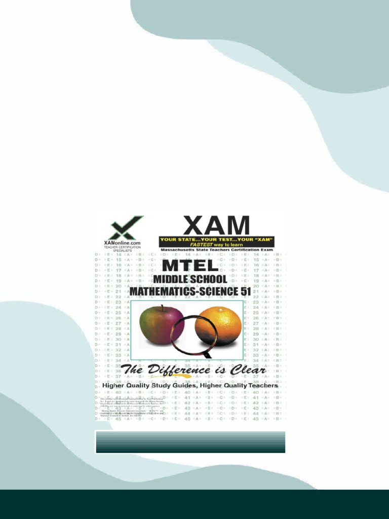 MTEL Middle School Mathematics Science 51 Teacher Certification 2nd ...