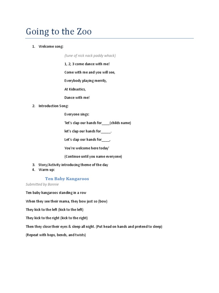 Going To The Zoo | PDF | Language Arts & Discipline | Foreign Language ...
