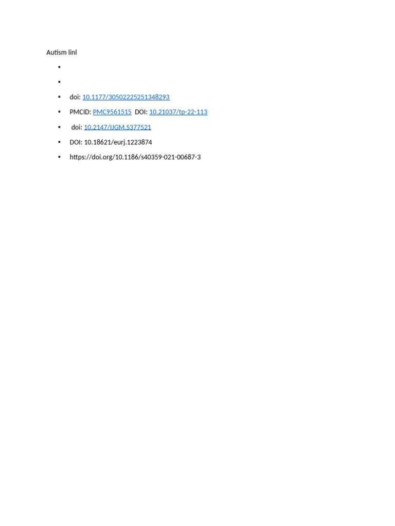 Autism Linl | PDF