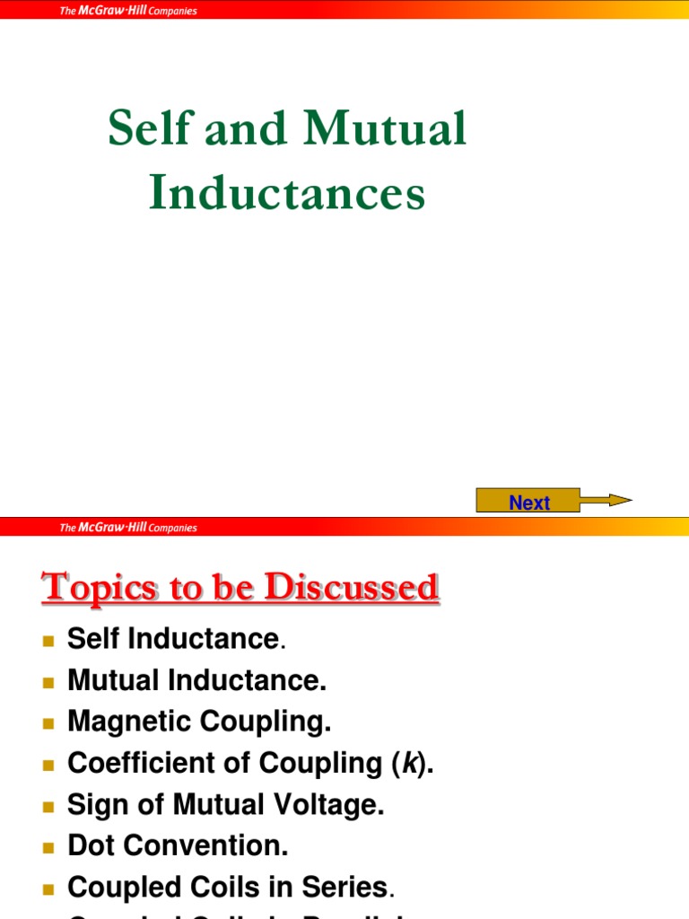 Self and Mutual Inductance Overview | PDF | Inductance | Inductor