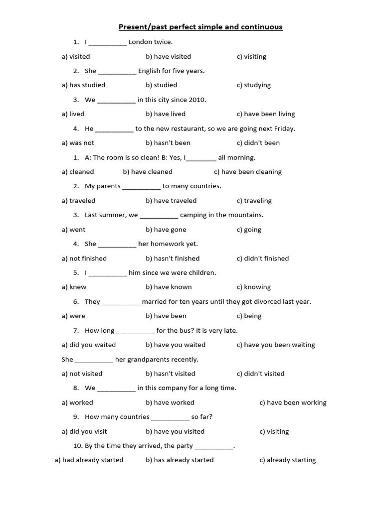 Perfect Tenses: Exercises & Answers | PDF | Chess Openings | Chess Theory