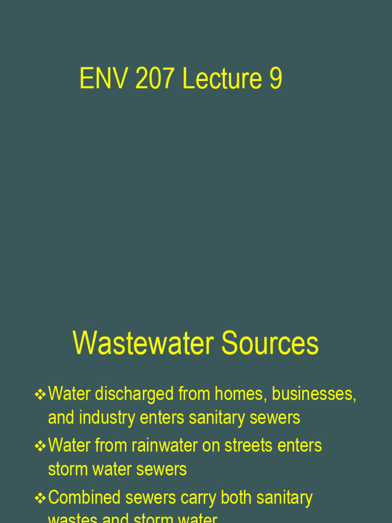 Wastewater Treatment Process Overview | PDF | Sewage Treatment ...