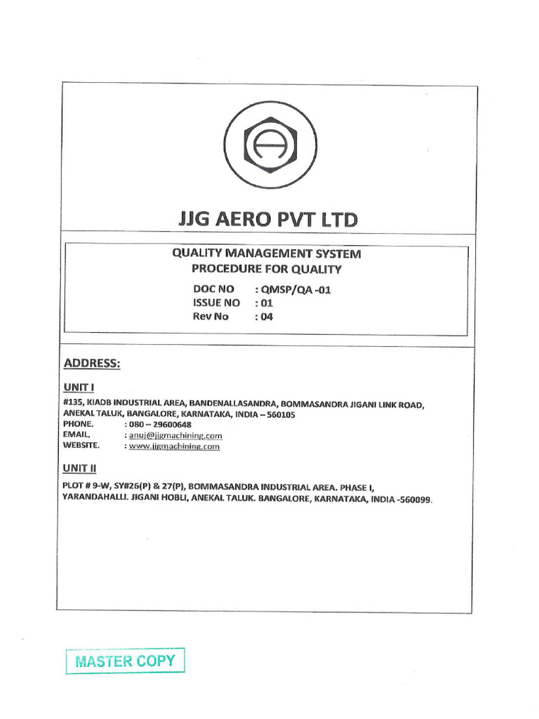 JQuality Procedure - Compressed | PDF