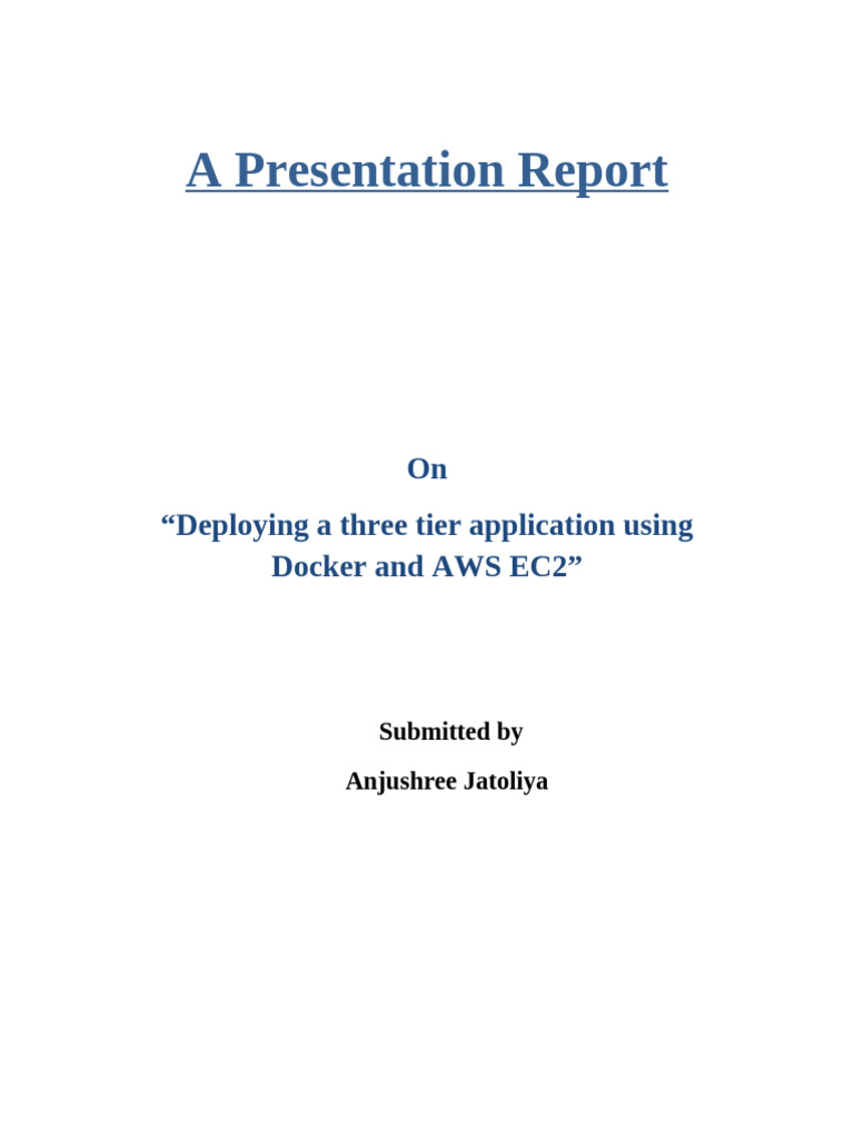 Deploying 3-Tier App with Docker & AWS EC2 | PDF | My Sql | Cloud Computing