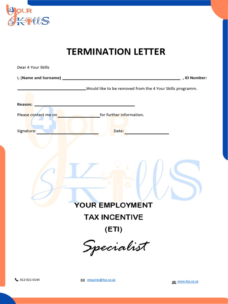 4ys Termination Letter. Updated | PDF