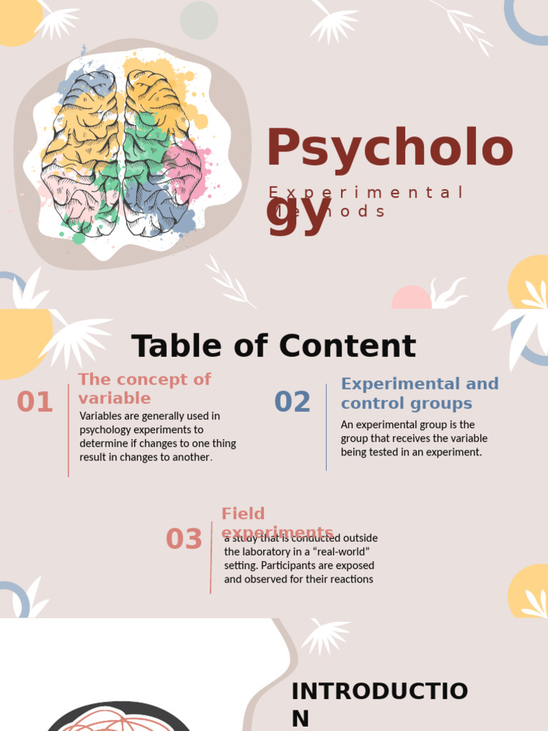 Experimental Methods in Psychology | PDF | Experiment | Dependent And ...