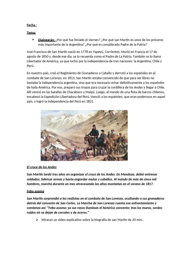 Batallas de San Martín en la Independencia | PDF