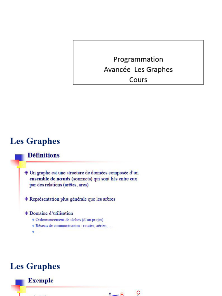 Graphes en Programmation Avancée | PDF