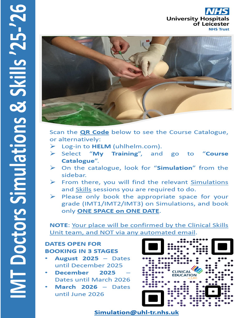 IMT Doctors Simulation Booking Guide | PDF