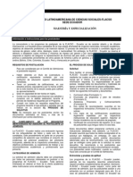 Maestría Y Especialización: Facultad Latinoamericana de Ciencias Sociales-Flacso Sede Ecuador