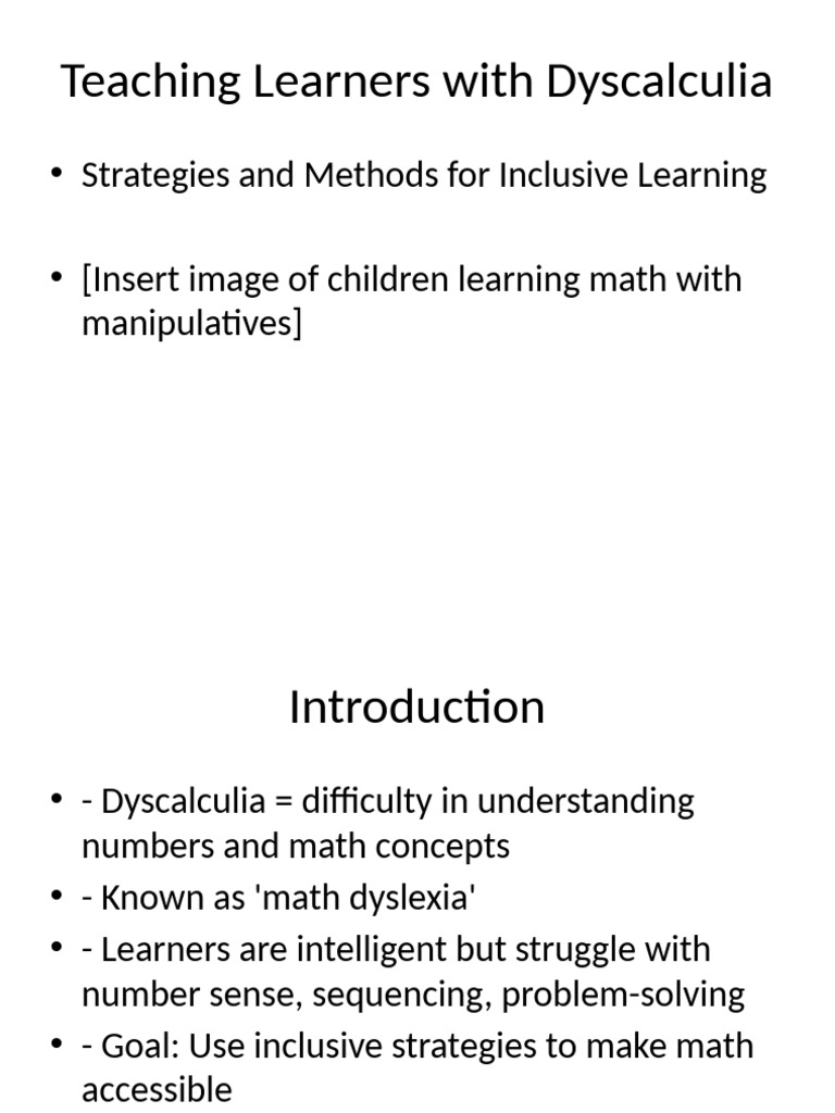 Strategies for Teaching Dyscalculia | PDF | Learning | Multiplication