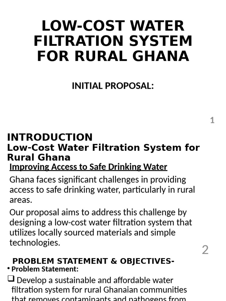 Fresh Look at Low Cost Water Filtration For Rural Ghana Pdf