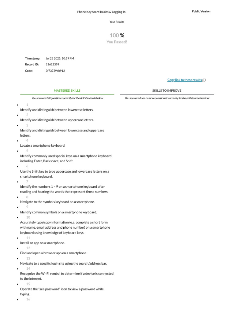 Northstar Digital Literacy Assessment Results | PDF | Password ...