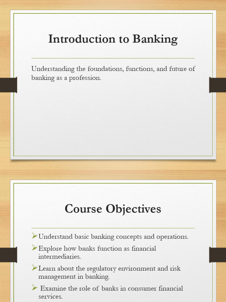 Introduction To Banking | PDF | Banks | Loans