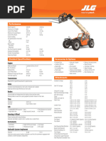 JLG 1255 Telehandler Specifications | PDF | Horsepower | Axle