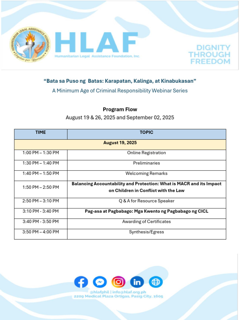 Macr Webinar Series Program Flow | PDF