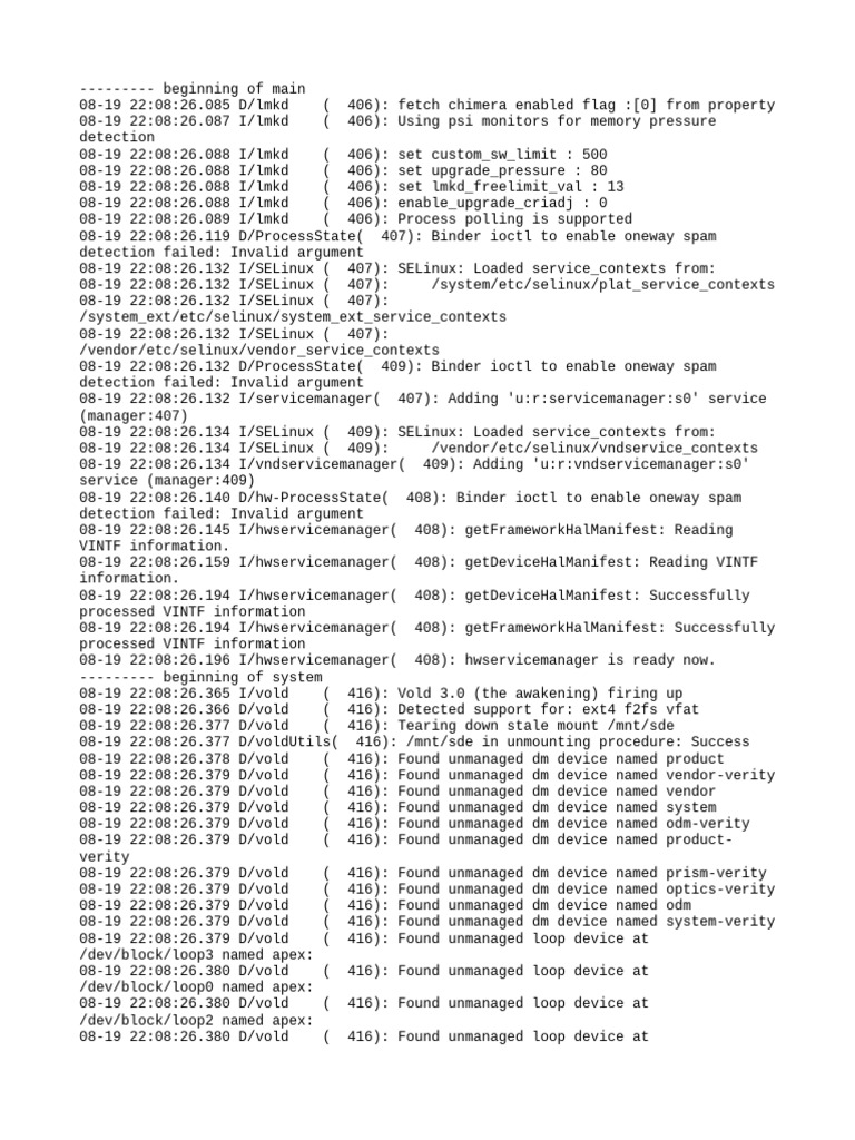 Android System Log Analysis | PDF | Data Management | Computing