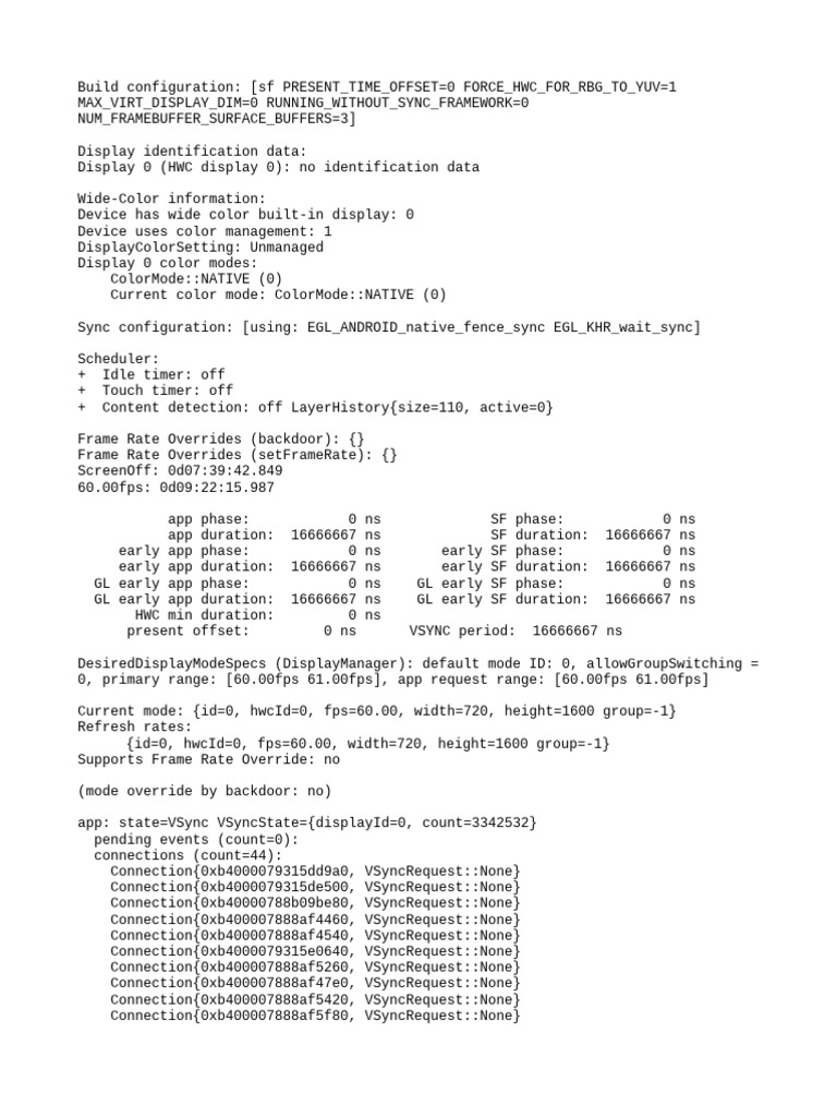 Display Configuration and Performance Data | PDF | Computer Hardware ...