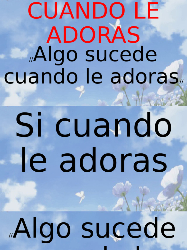 Algo Sucede Cuando Le Adoras | PDF