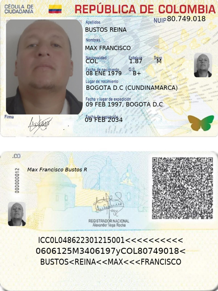 Cedula Digital - 80749018 | PDF