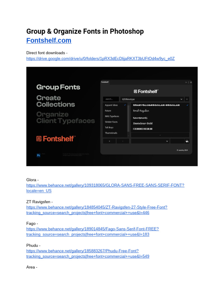Organizing Fonts for Creative Projects | PDF
