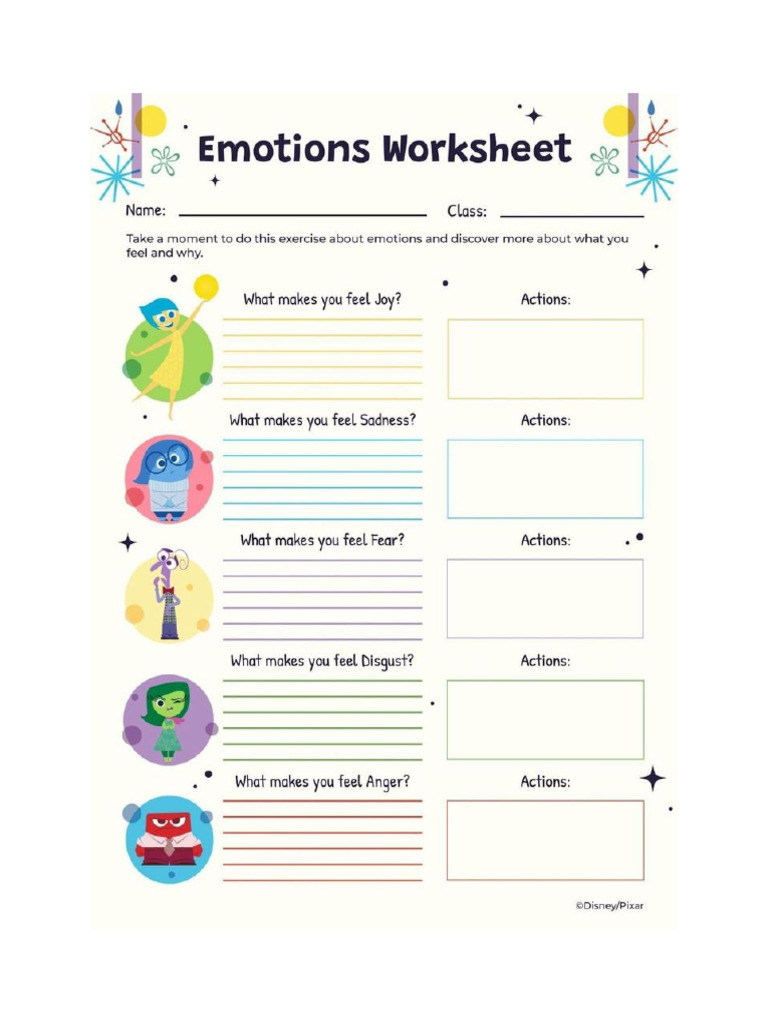 Emotions Worksheets | PDF