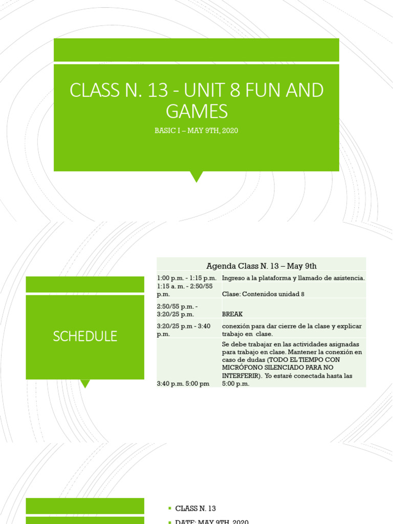 Class N. 13 Class Notes | PDF
