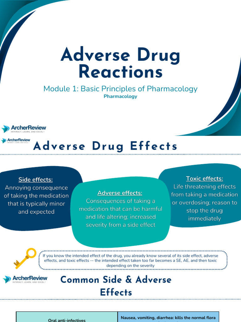 Adverse Drug Reactions Overview | PDF | Pharmacology | Drugs