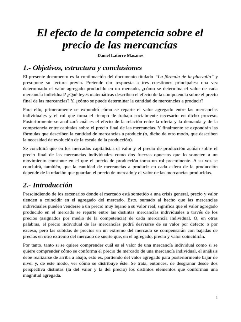 Competencia y Precio | PDF | Precios | Mercado (economía)
