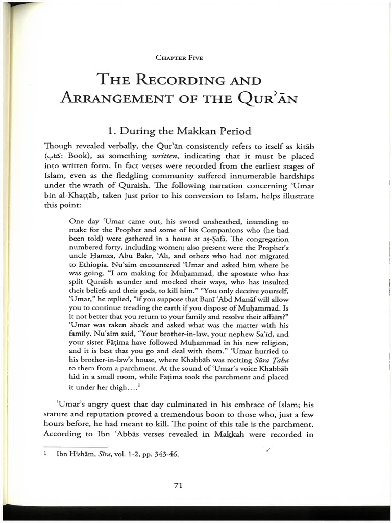 Chapt 1. Quran Compilation | PDF