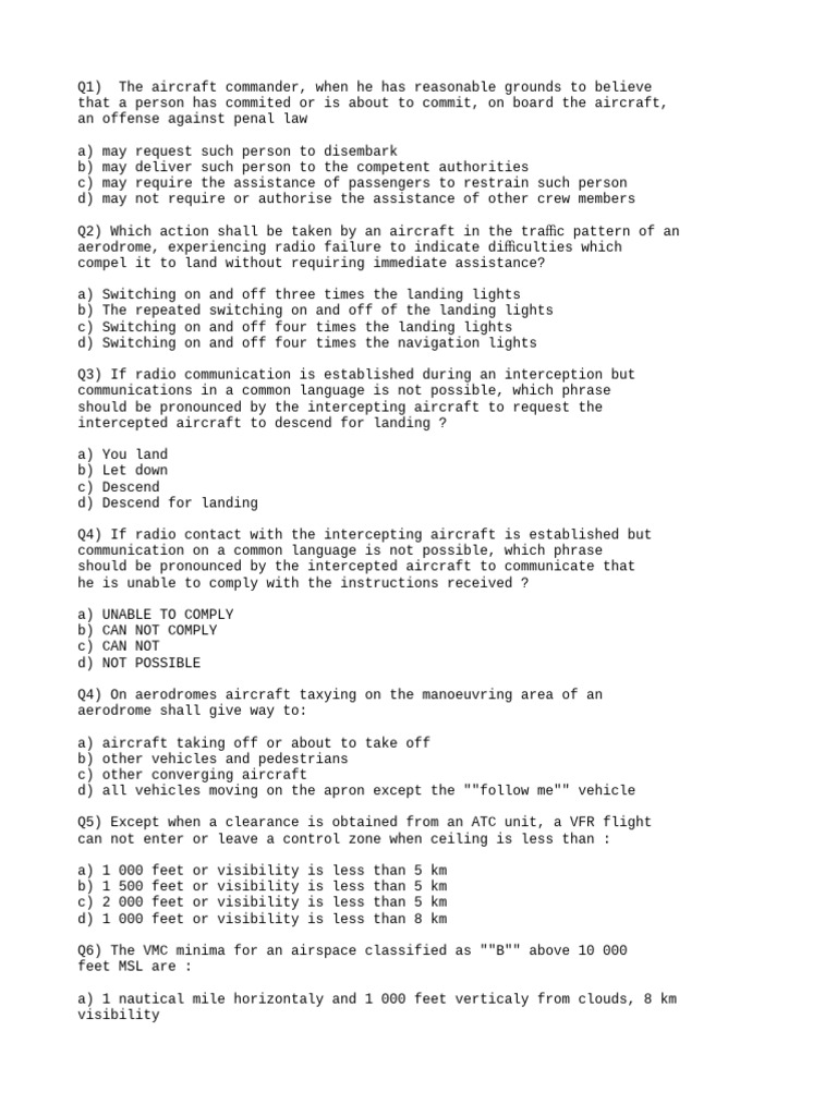 Aircraft Command and Communication Protocols | PDF | Instrument Flight ...