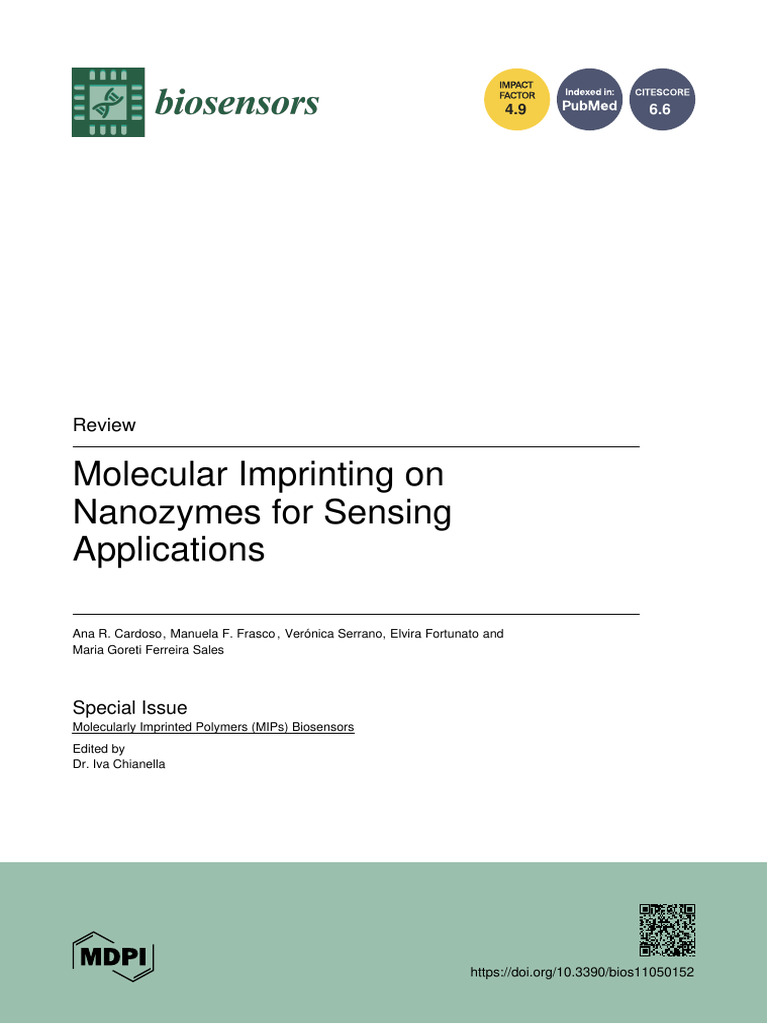 Molecular Imprinting on Nanozymes | PDF | Applied And Interdisciplinary ...