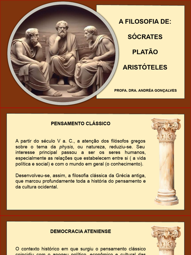 Filosofia Clássica: Sócrates, Platão e Aristóteles | PDF | Platão ...