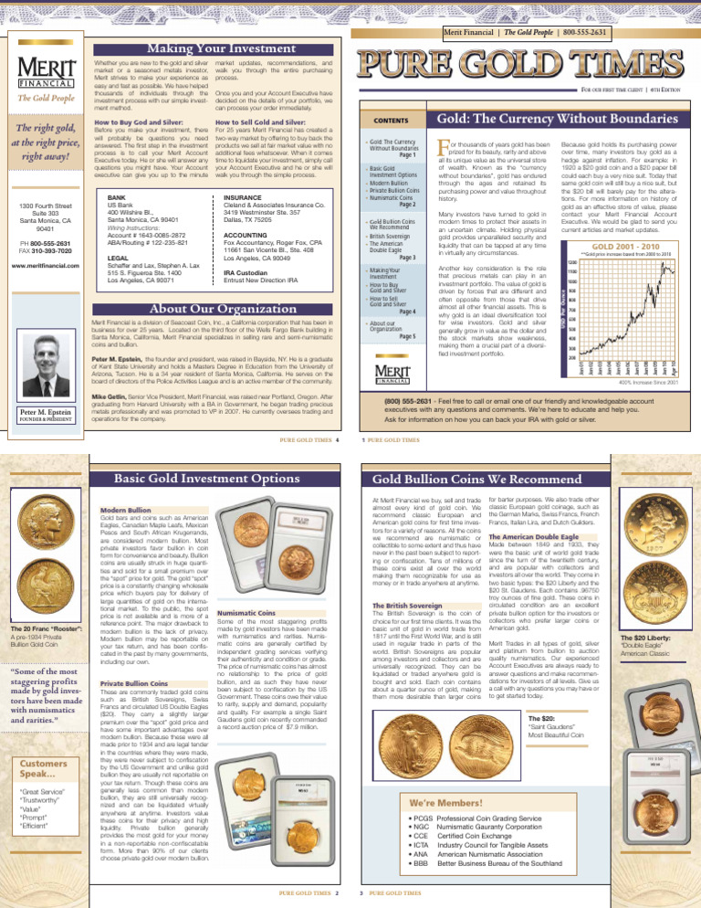 Pure Gold Times | PDF | Coins | Bullion