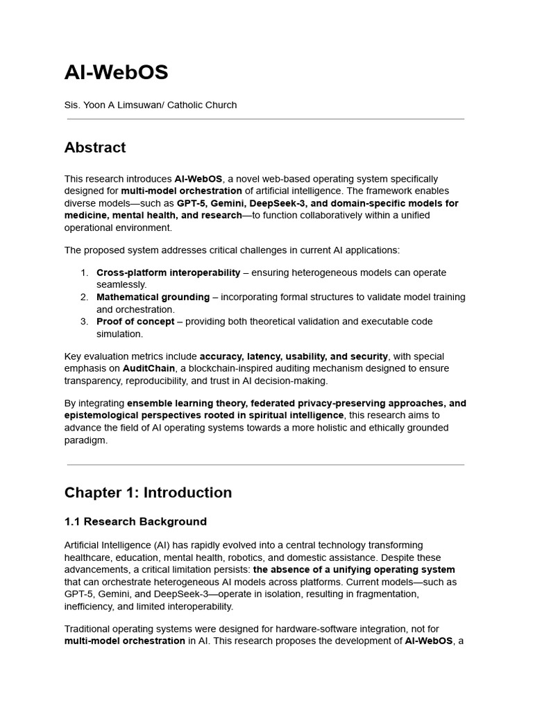 AI Web OS - Intelligent By Holy Trinity | PDF | Artificial Intelligence ...