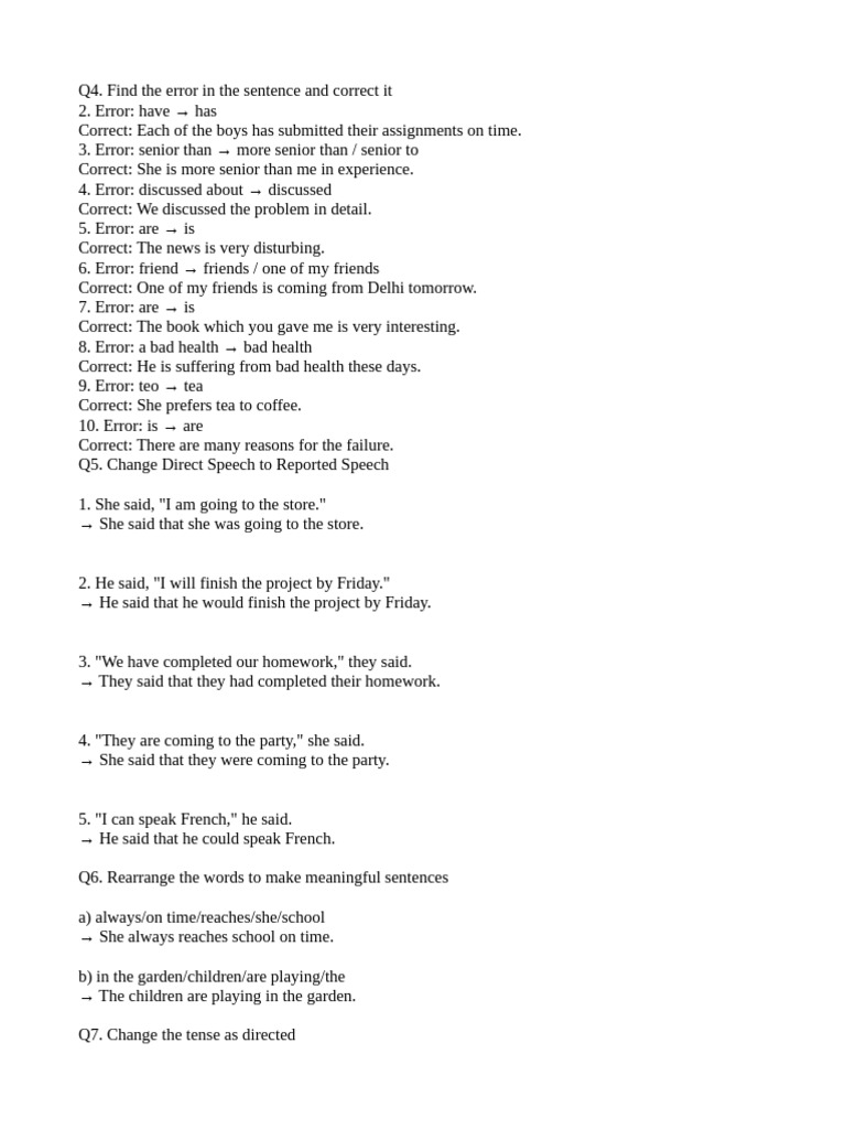 Grammar Error Correction Guide | PDF