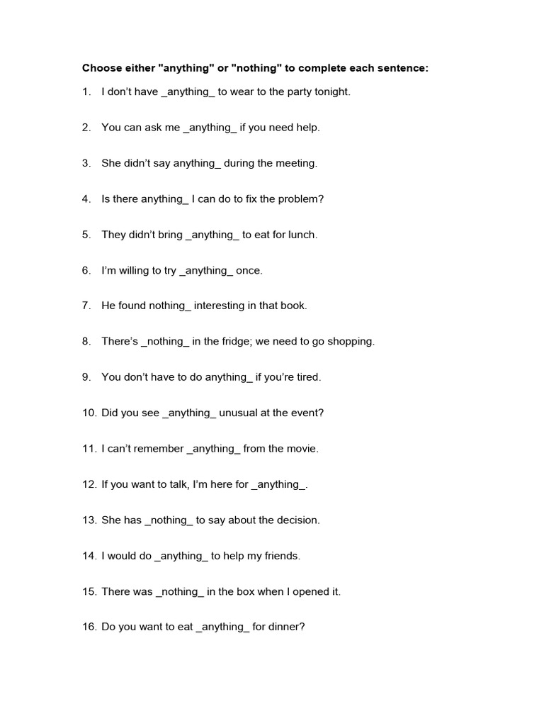 Choosing Between Anything or Nothing | PDF