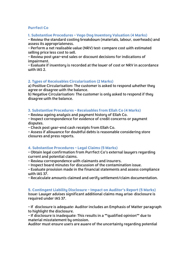Imp Qs 20 Marks Chatgpt | PDF | Audit | Financial Audit