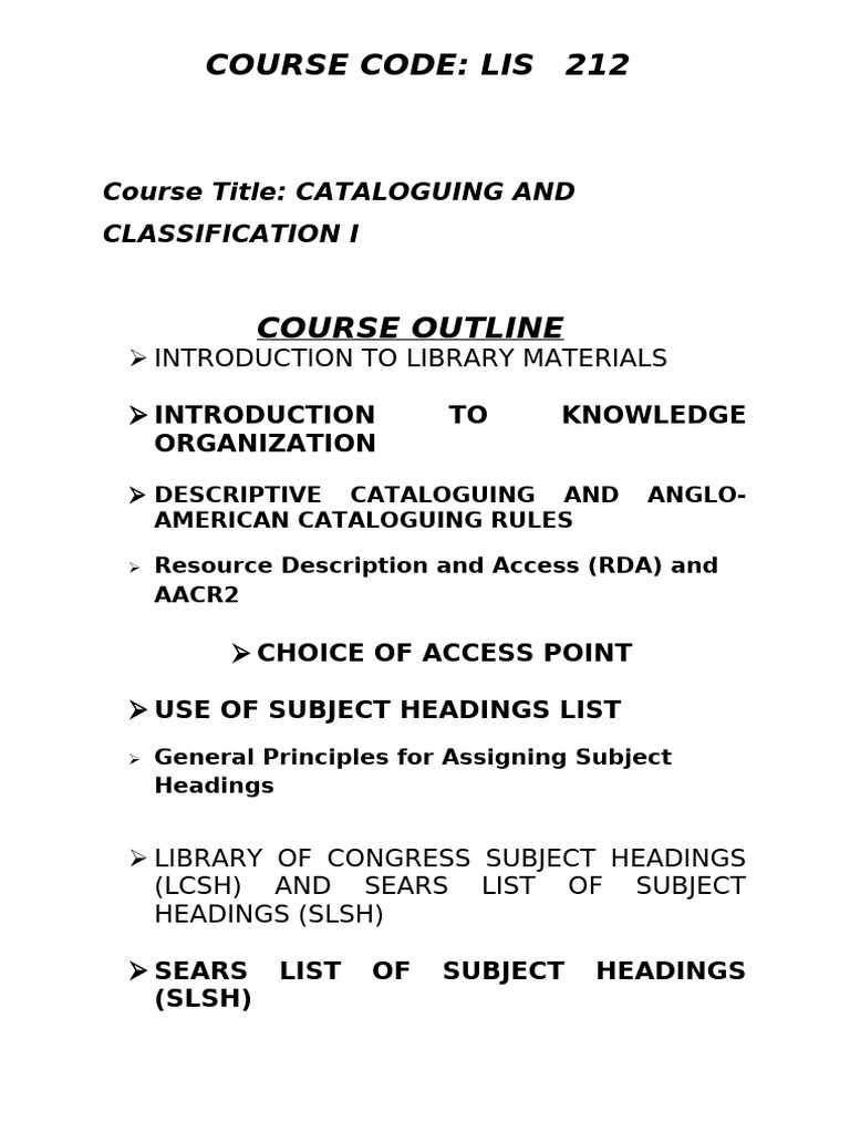 Library Cataloging and Classification I | PDF | Books | Bookbinding