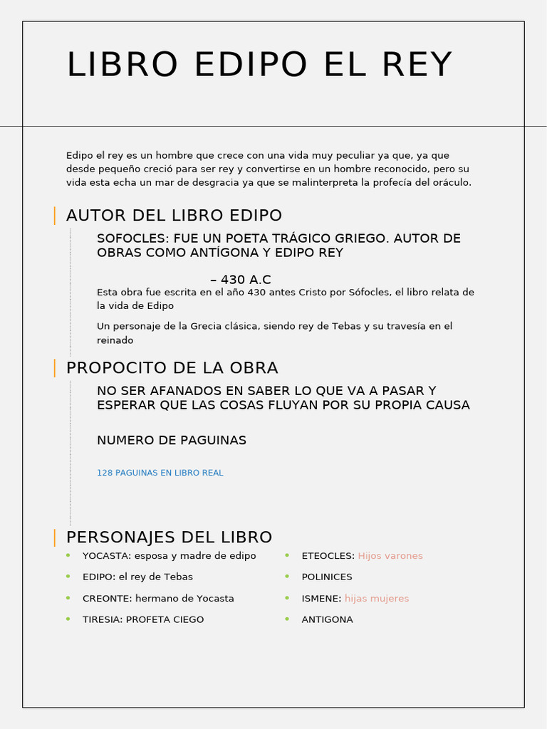 libro edipo el rey | PDF